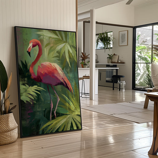 Tropical Grace Among Palm Shadows