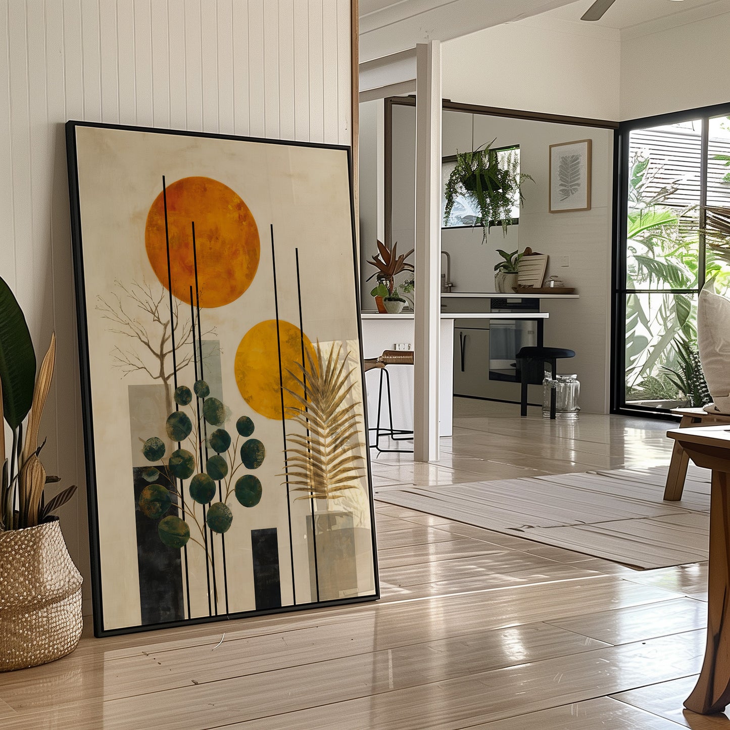 Twin Suns Dance With Palm Shadows