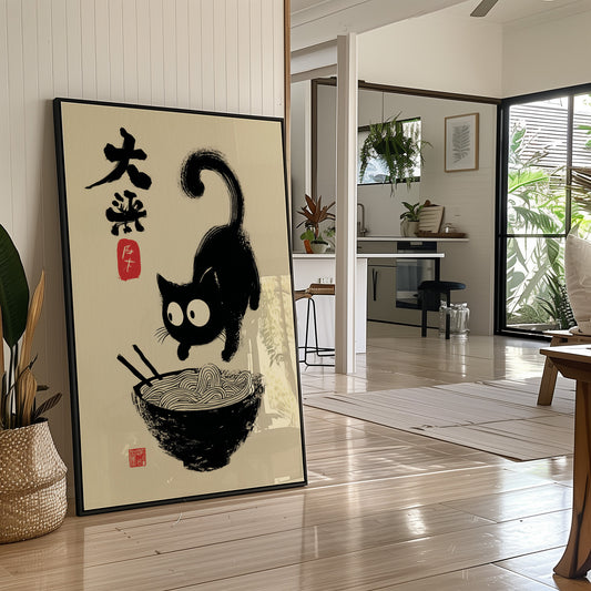 Curious Kitten Discovers Noodle Magic