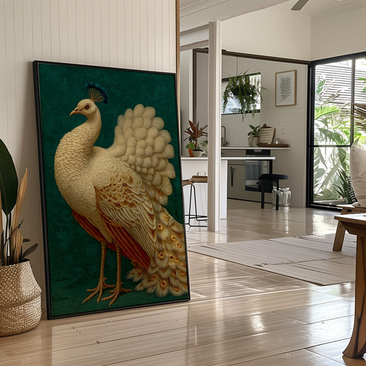 Regal Peacock In Emerald Court