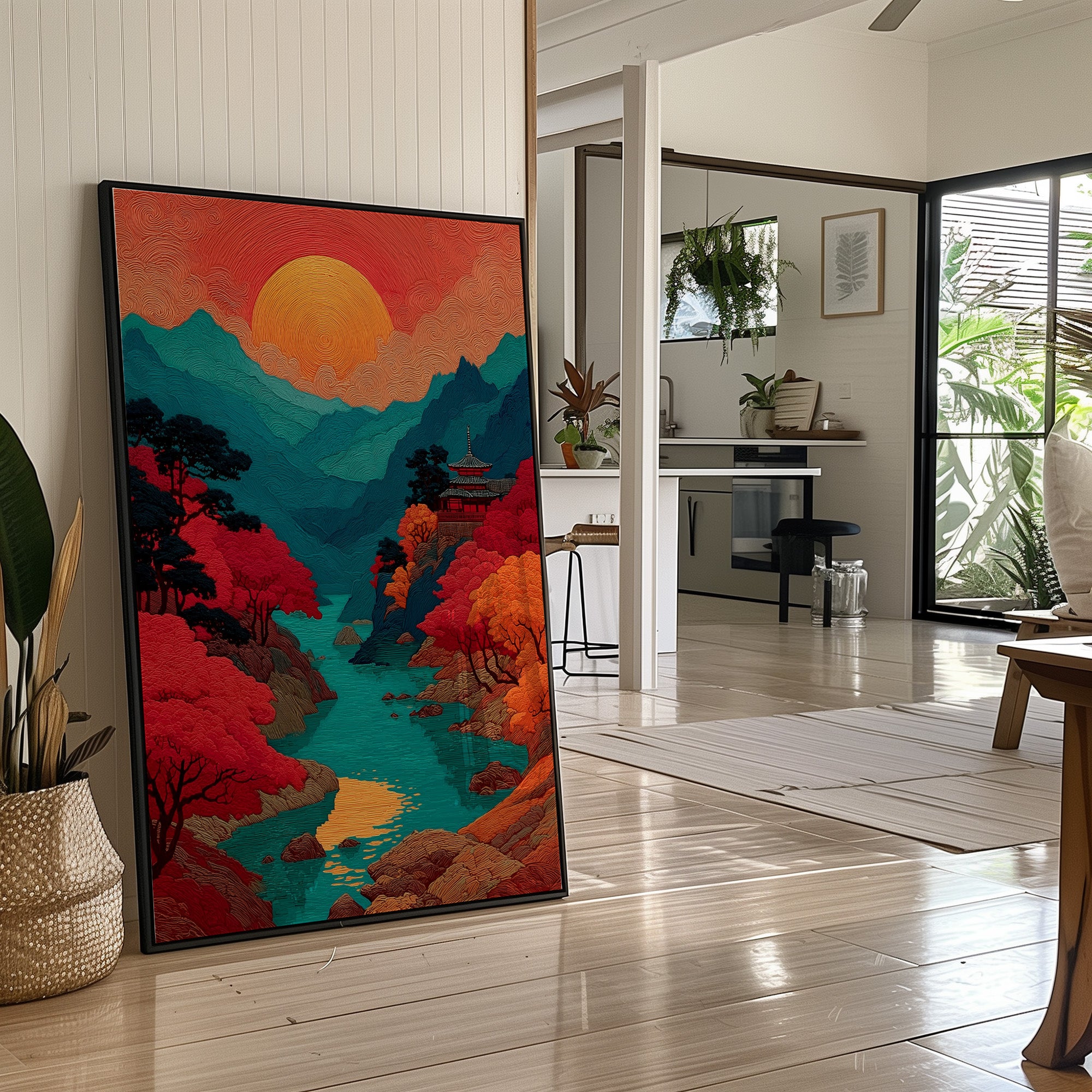 Crimson Rivers Meet Turquoise Mountains