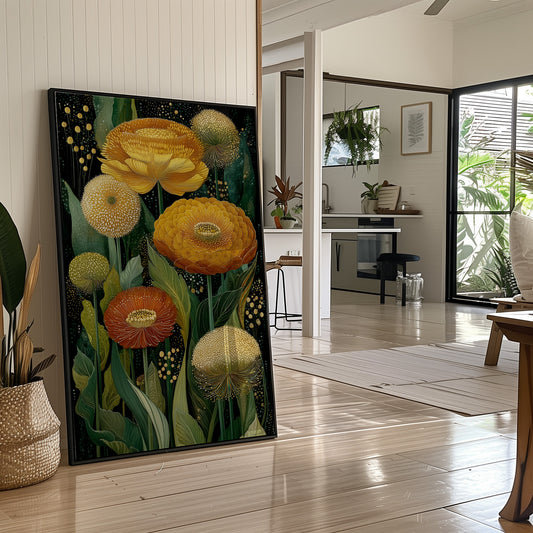 Marigolds Dance Under Starlit Garden