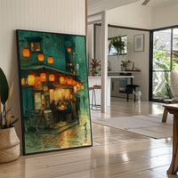 Lanterns Light The Rainy Street