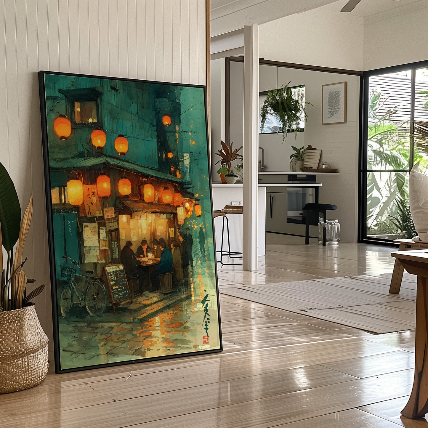 Lanterns Light The Rainy Street