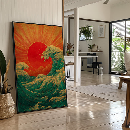 Ocean Waves Chase Rising Sun