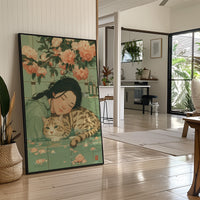 Peach Blossoms Guard Afternoon Dreams