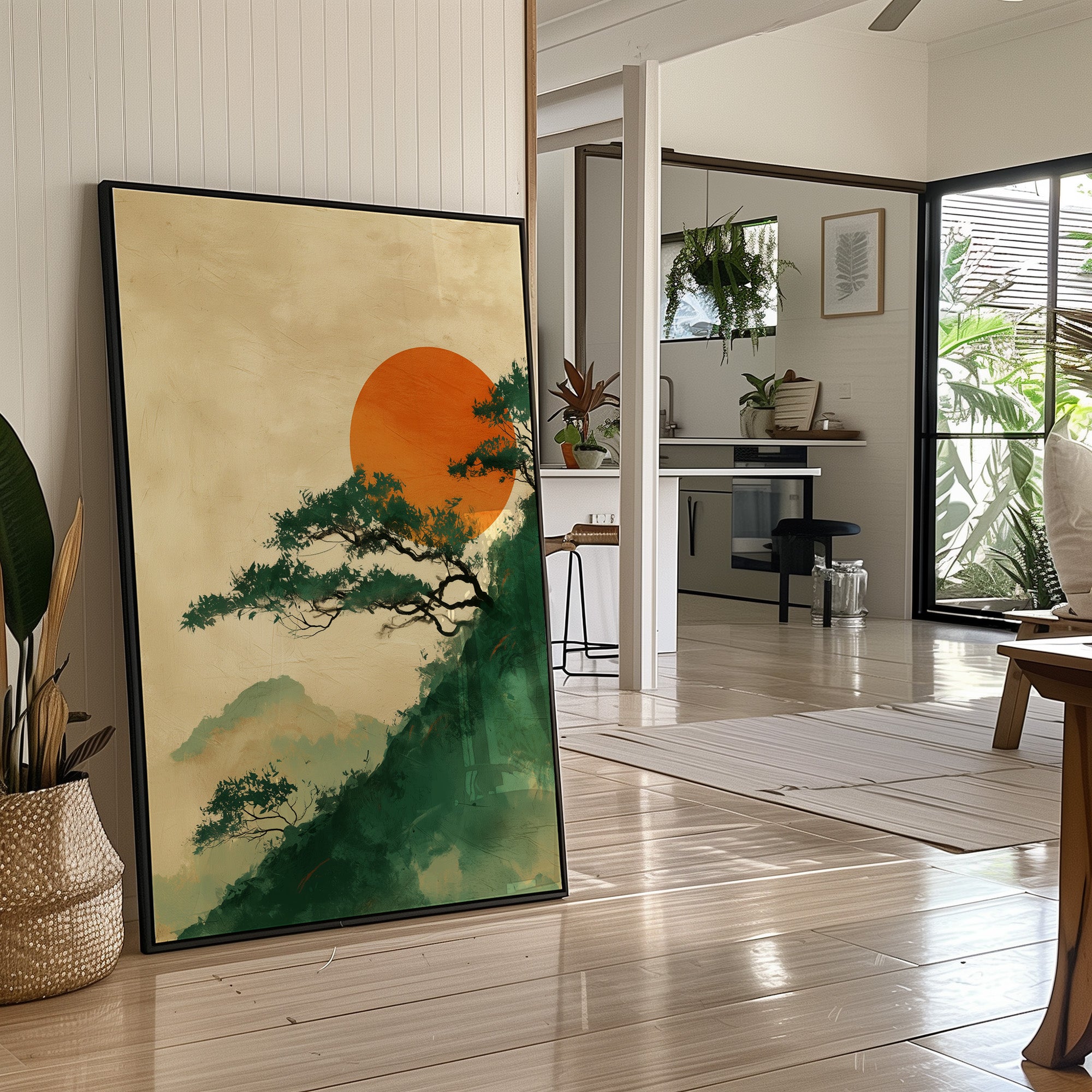 Pine Branches Reach For Rising Sun