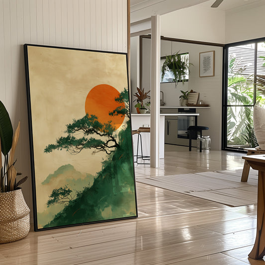 Pine Branches Reach For Rising Sun