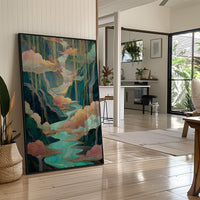 Golden Rain Falls On Turquoise Dreams