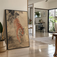 Silent Steps Through Misty Bamboo