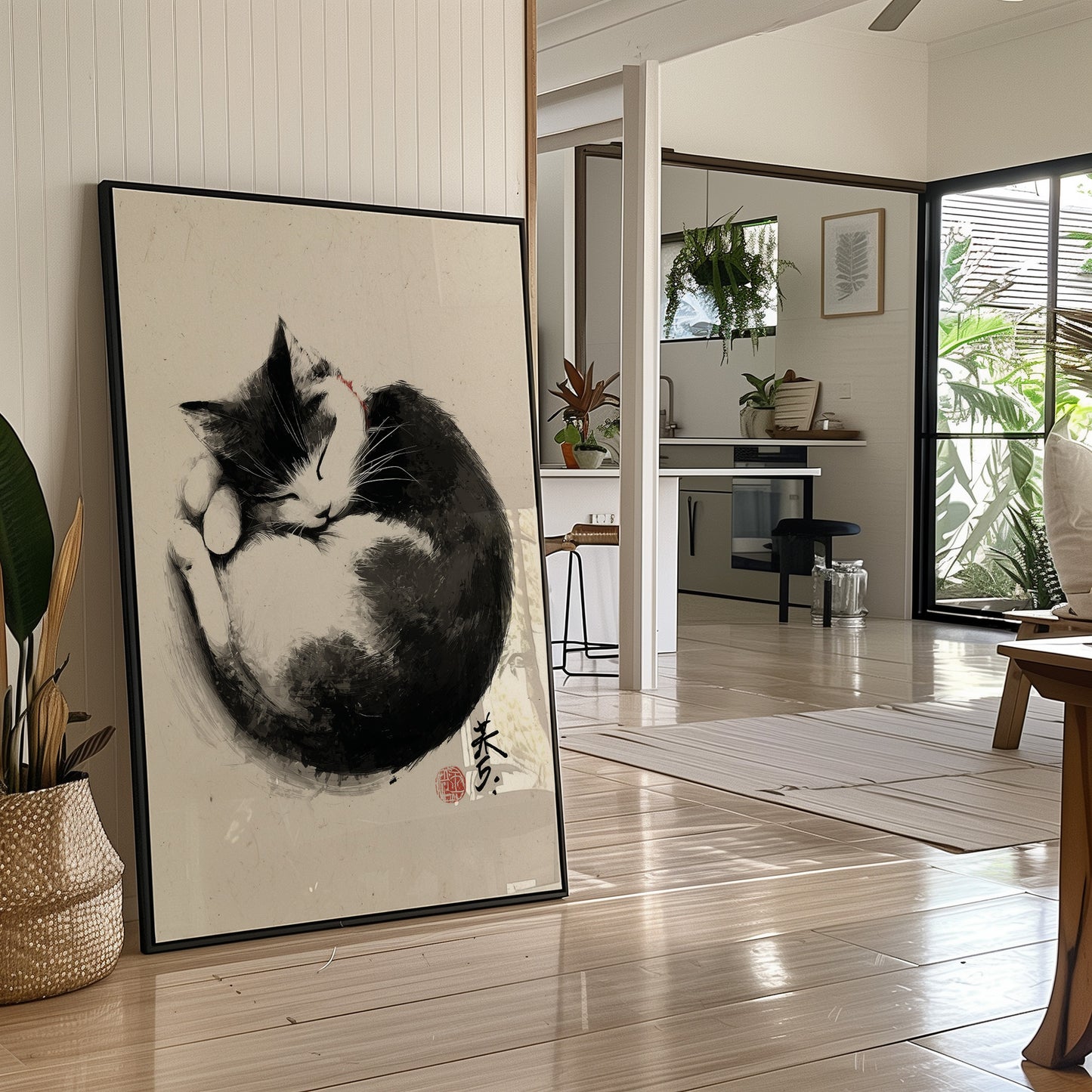 Sleeping Cat Finds Zen Peace