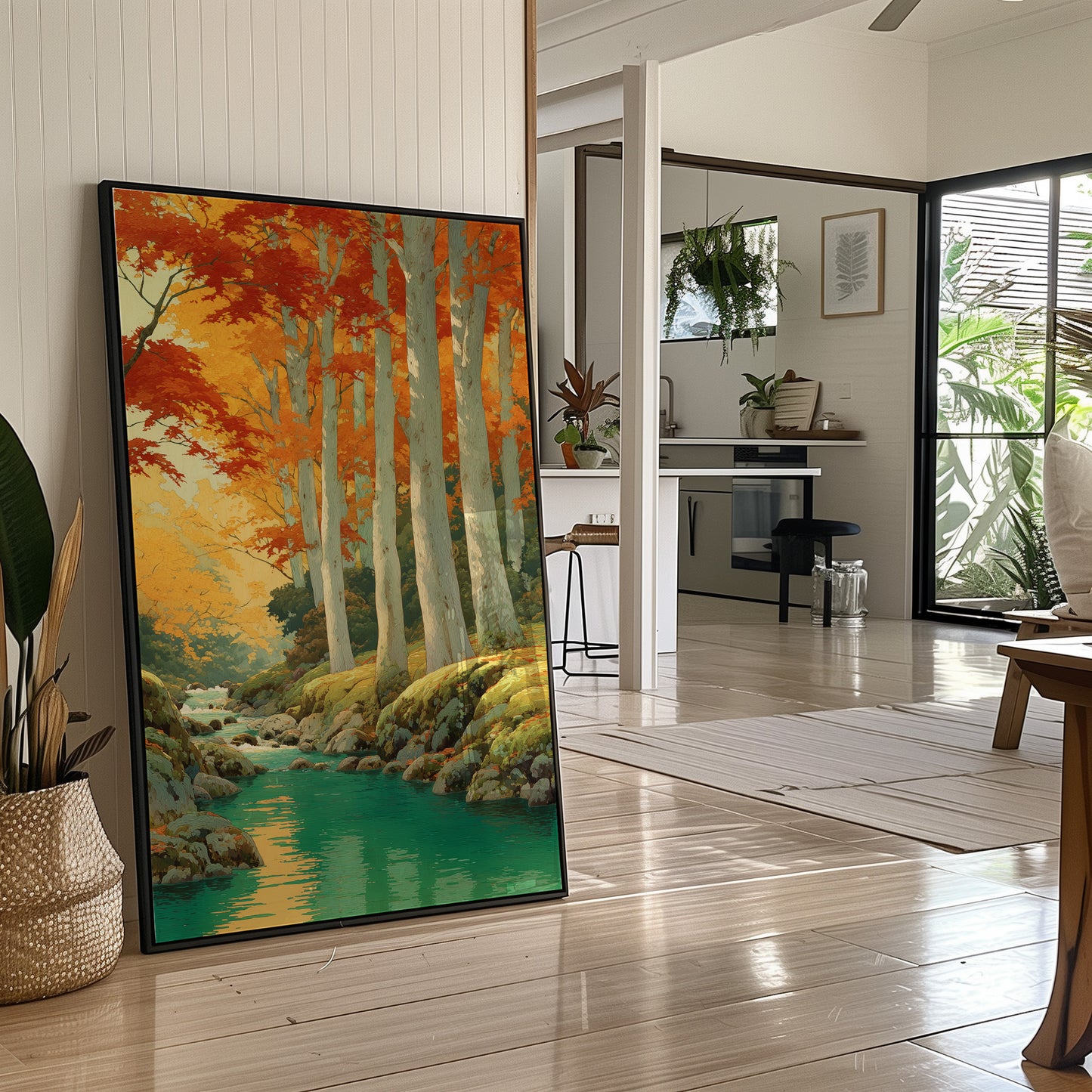 Birch Grove Mirrors Autumn's Fire