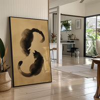 Feline Brushstrokes Share Quiet Secrets