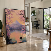 Curious Cat Meets Cherry Blossom Lake