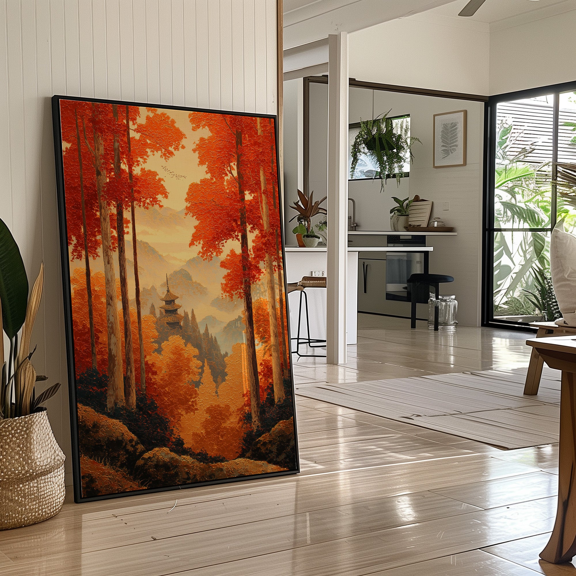 Maple Forest Guards Ancient Temple