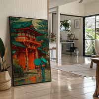 Rainy Steps At The Temple Gate