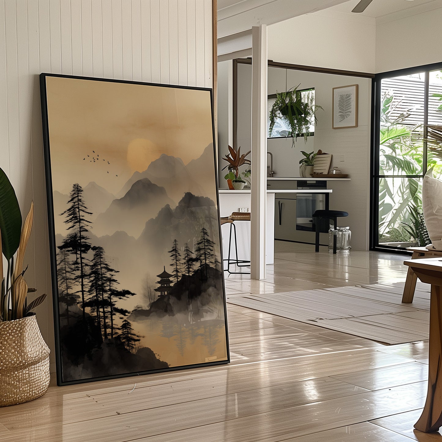 Misty Pagoda Among Mountain Pines