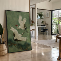 Cranes Dance Among Pine Needles