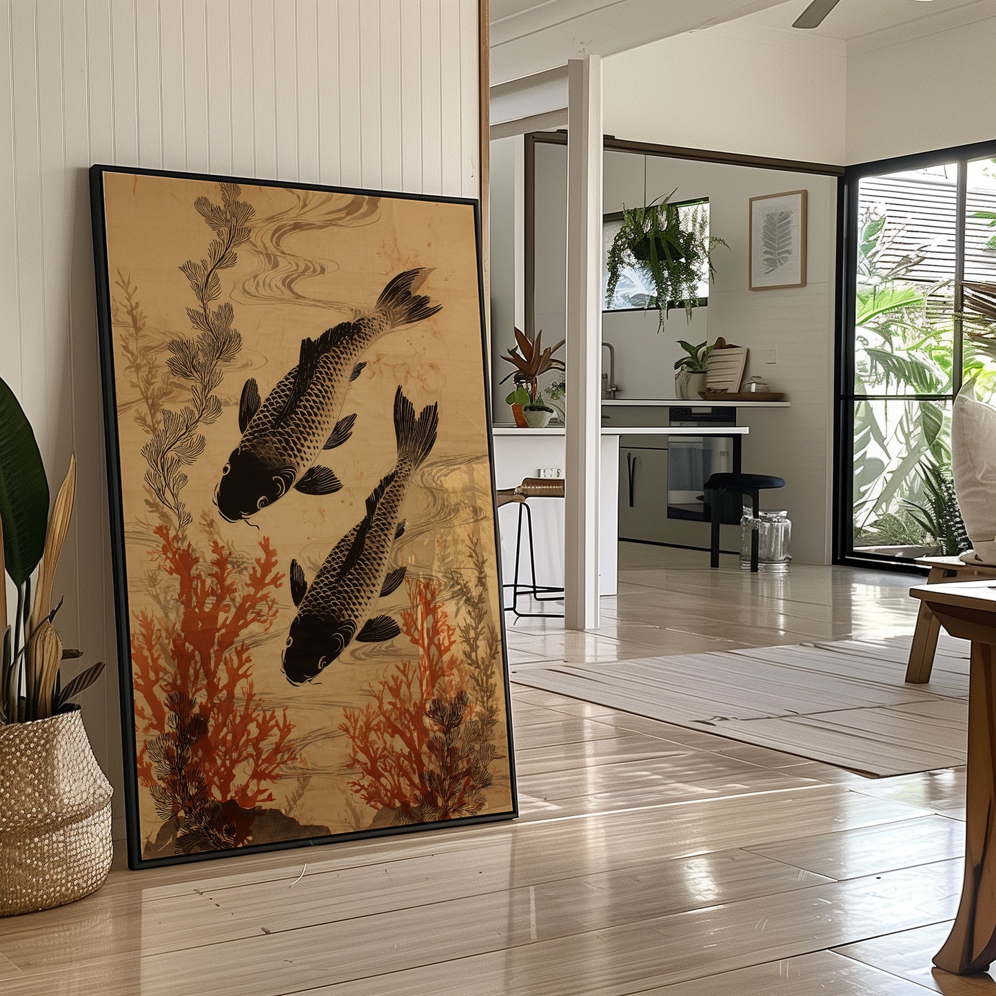 Koi Dance Through Coral Gardens