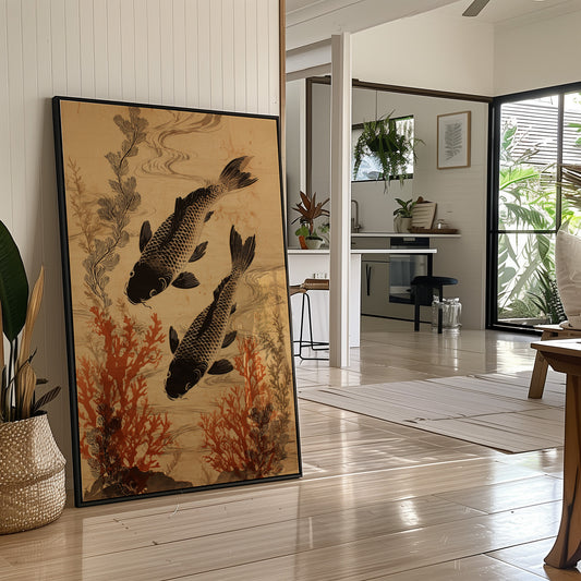 Koi Dance Through Coral Gardens