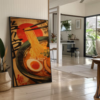 Golden Noodles Dance In Sunset Bowl