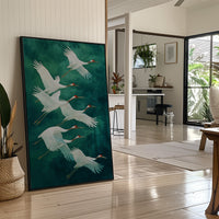 Flight Of White Wings At Dawn