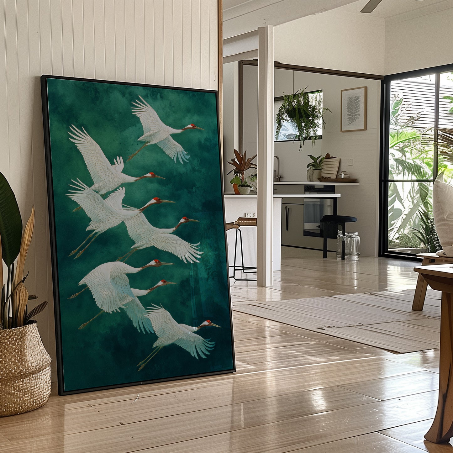 Flight Of White Wings At Dawn