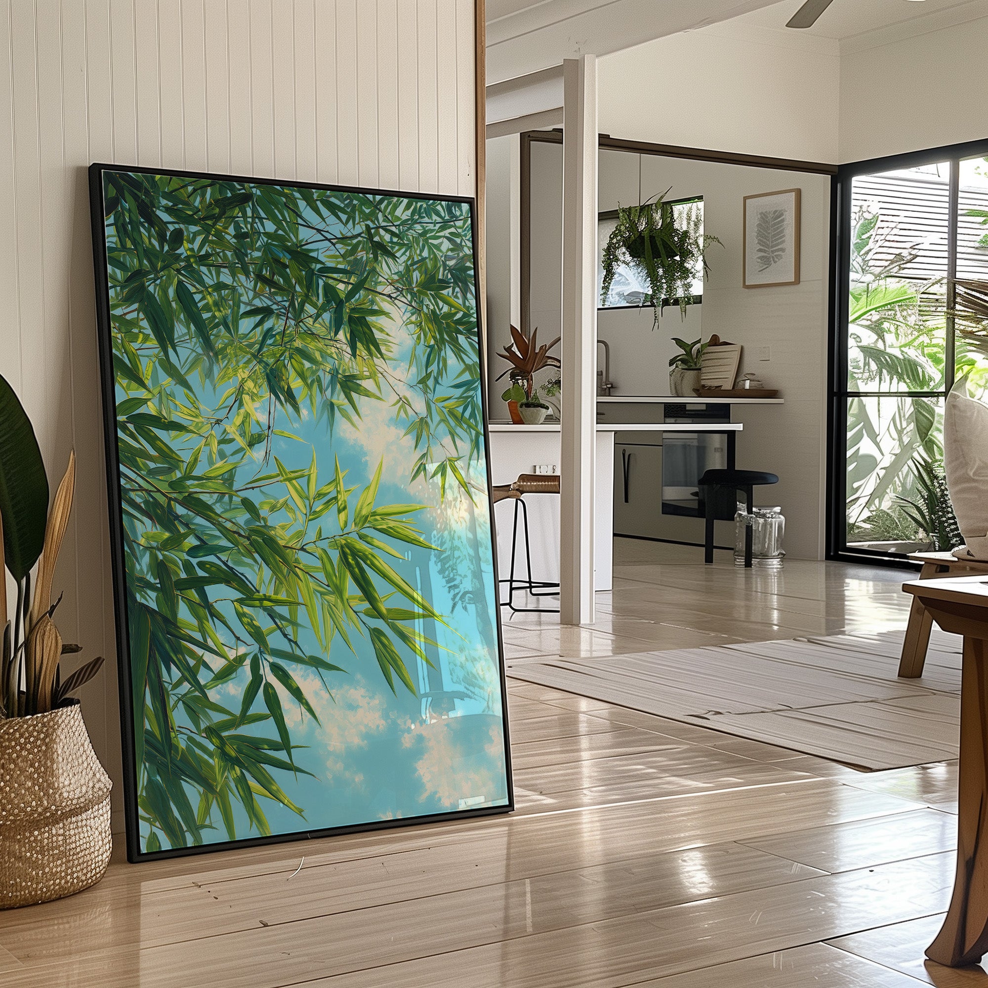 Bamboo Leaves Chase Summer Clouds