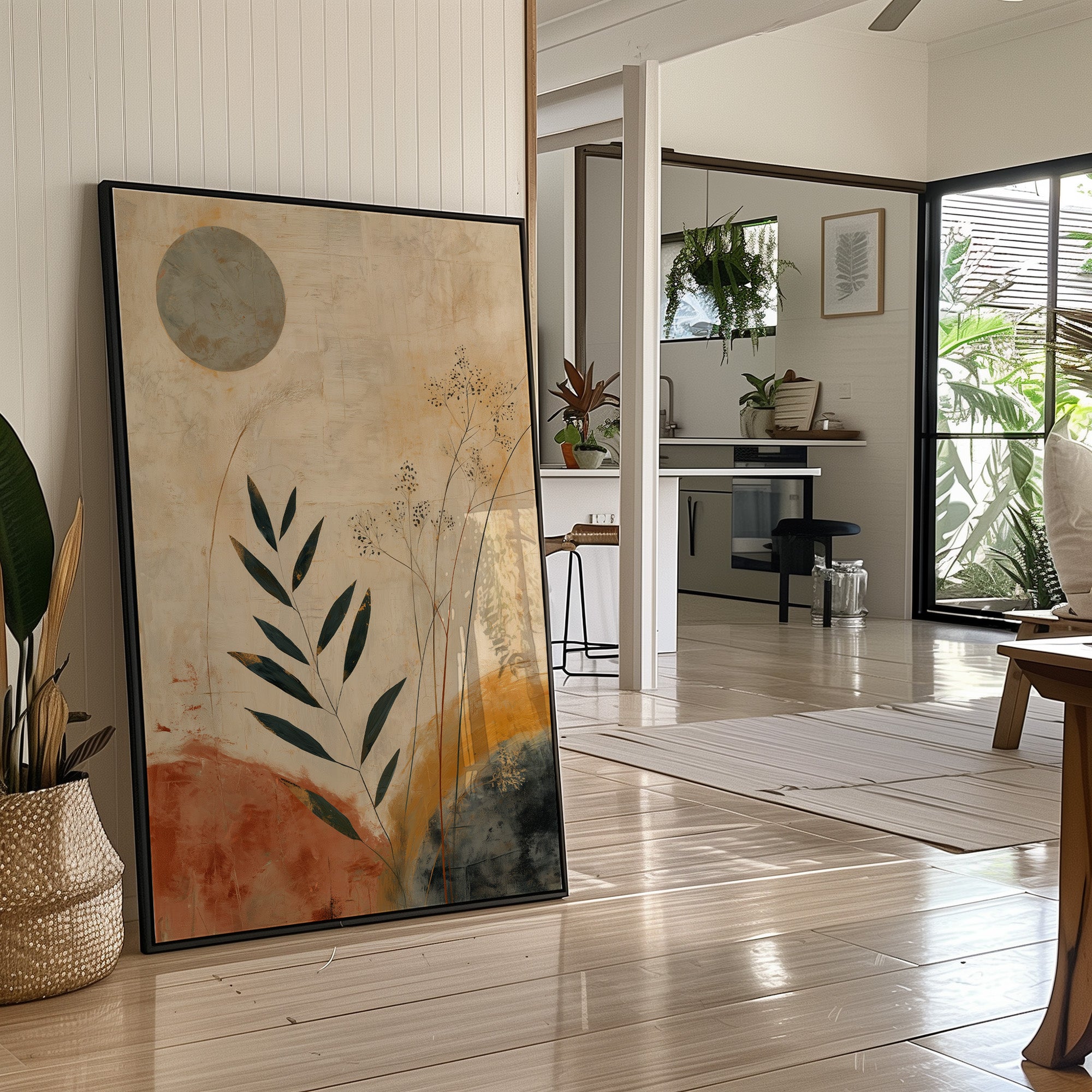 Moonlit Leaves Dance In Terra Cotta