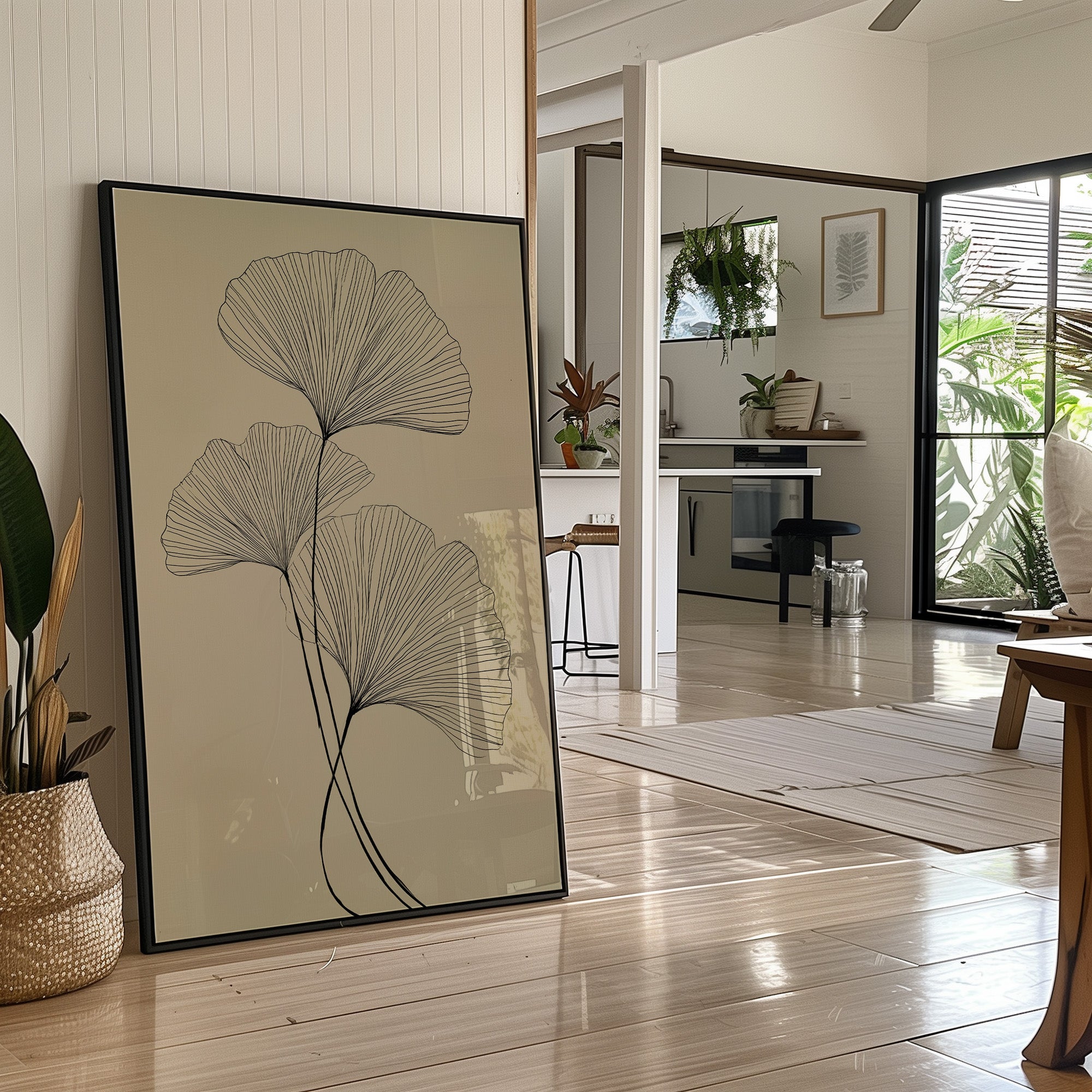 Ginkgo Lines Dance In Morning Light