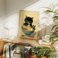 Midnight Ramen With Curious Cat