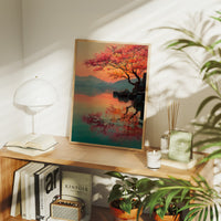 Coral Blossoms Meet Mountain Lake