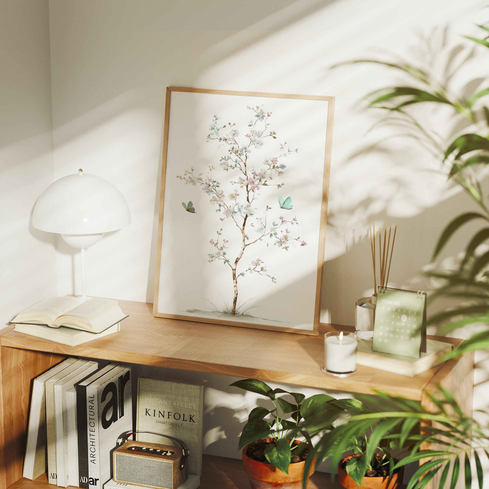 Butterflies Dance Through Cherry Light