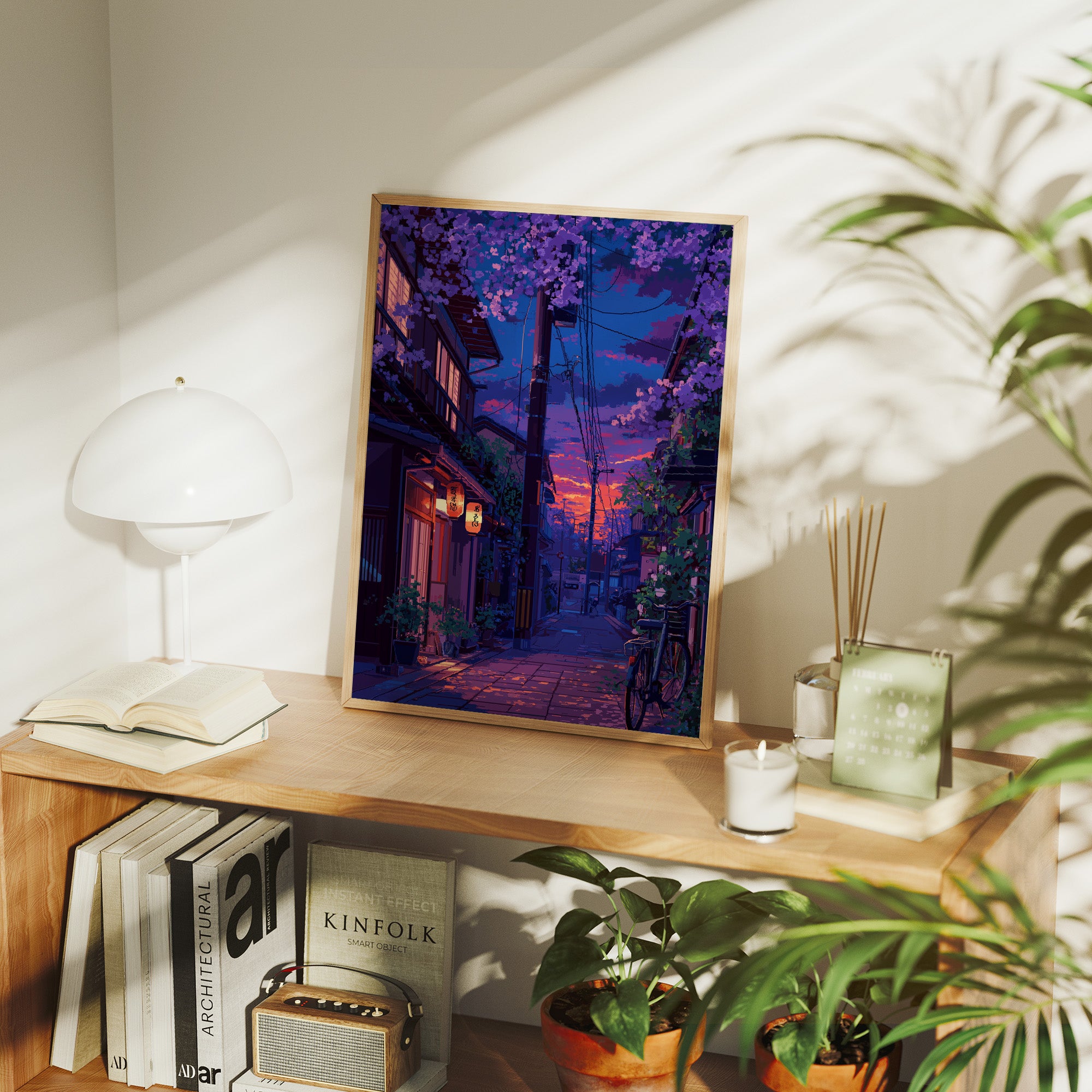 Cherry Blossoms Paint The Twilight Street