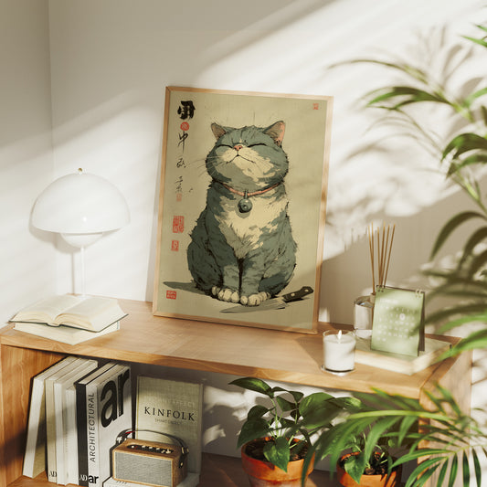 Smiling Cat Guards The Spirits Bar