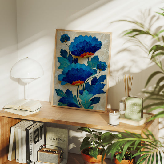 Azure Petals Dance In Golden Light