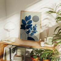 Blue Leaves Dance With Silver Moons