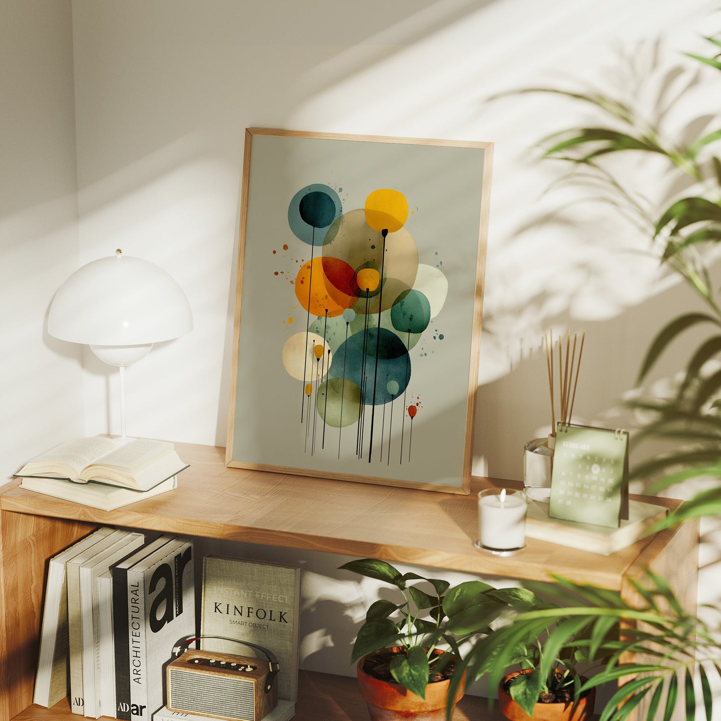 Floating Circles Dance In Light