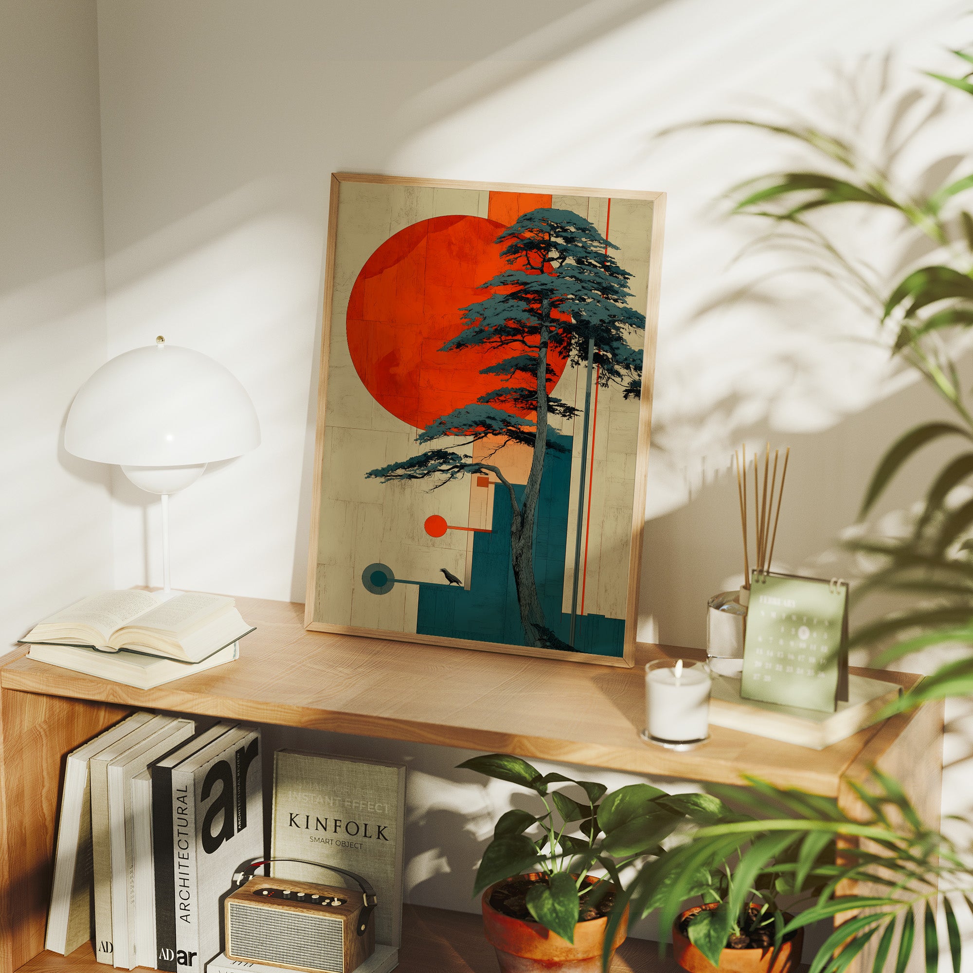 Teal Pines Meet Rising Sun