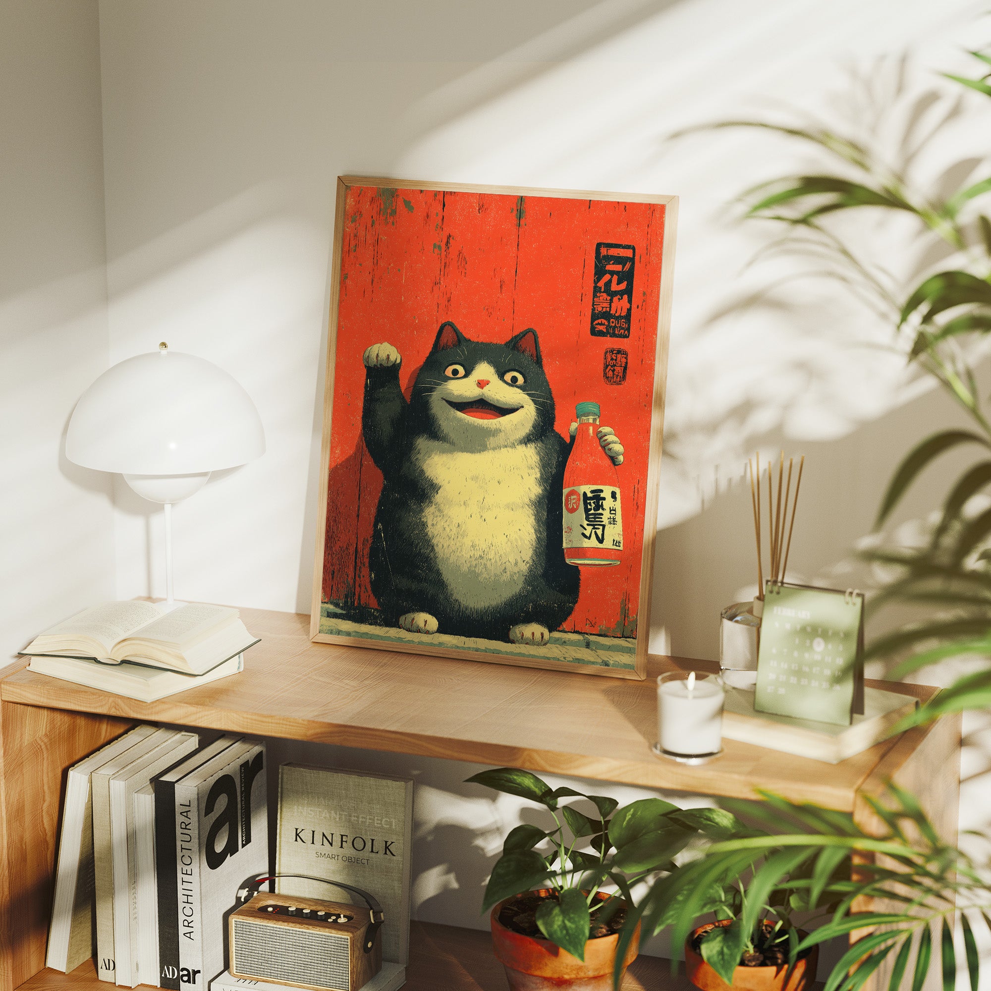 Lucky Cat Tends The Bar