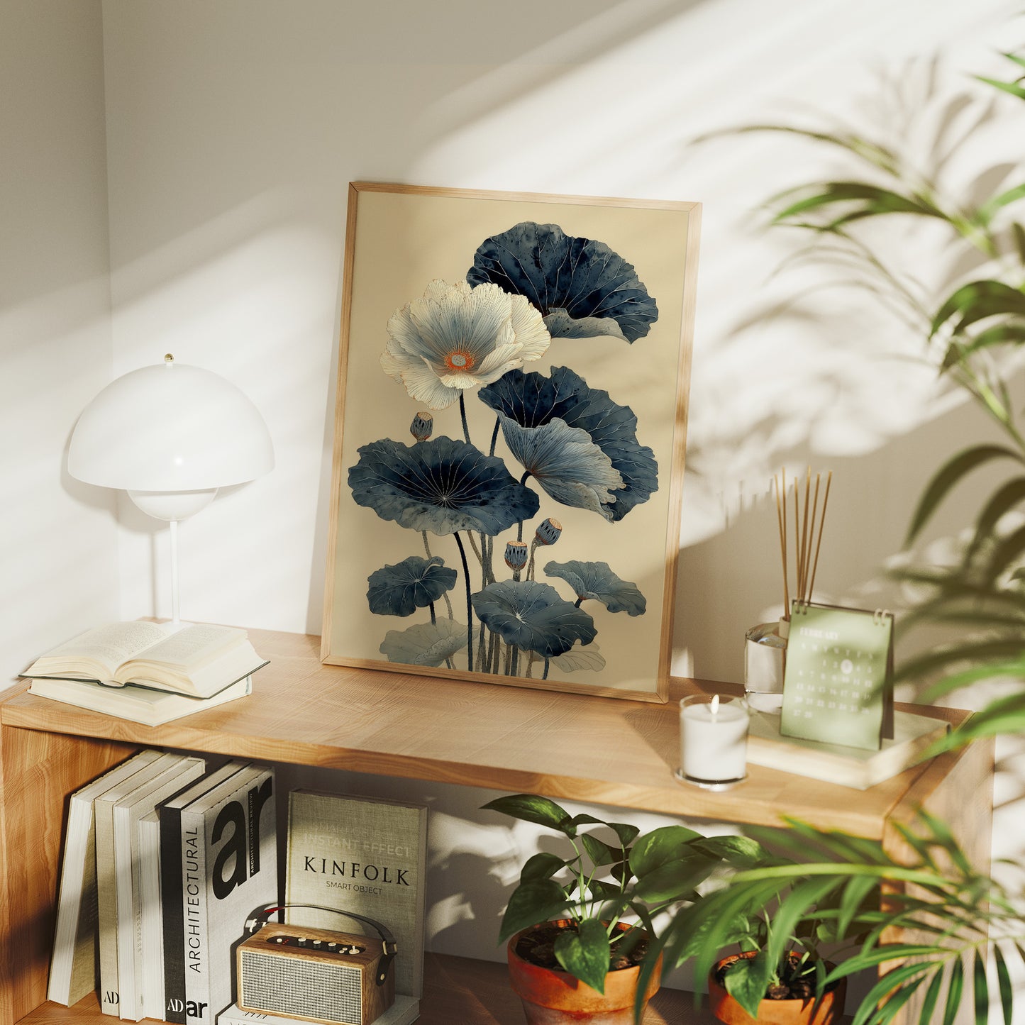 Lotus Blooms Above Evening Spirits