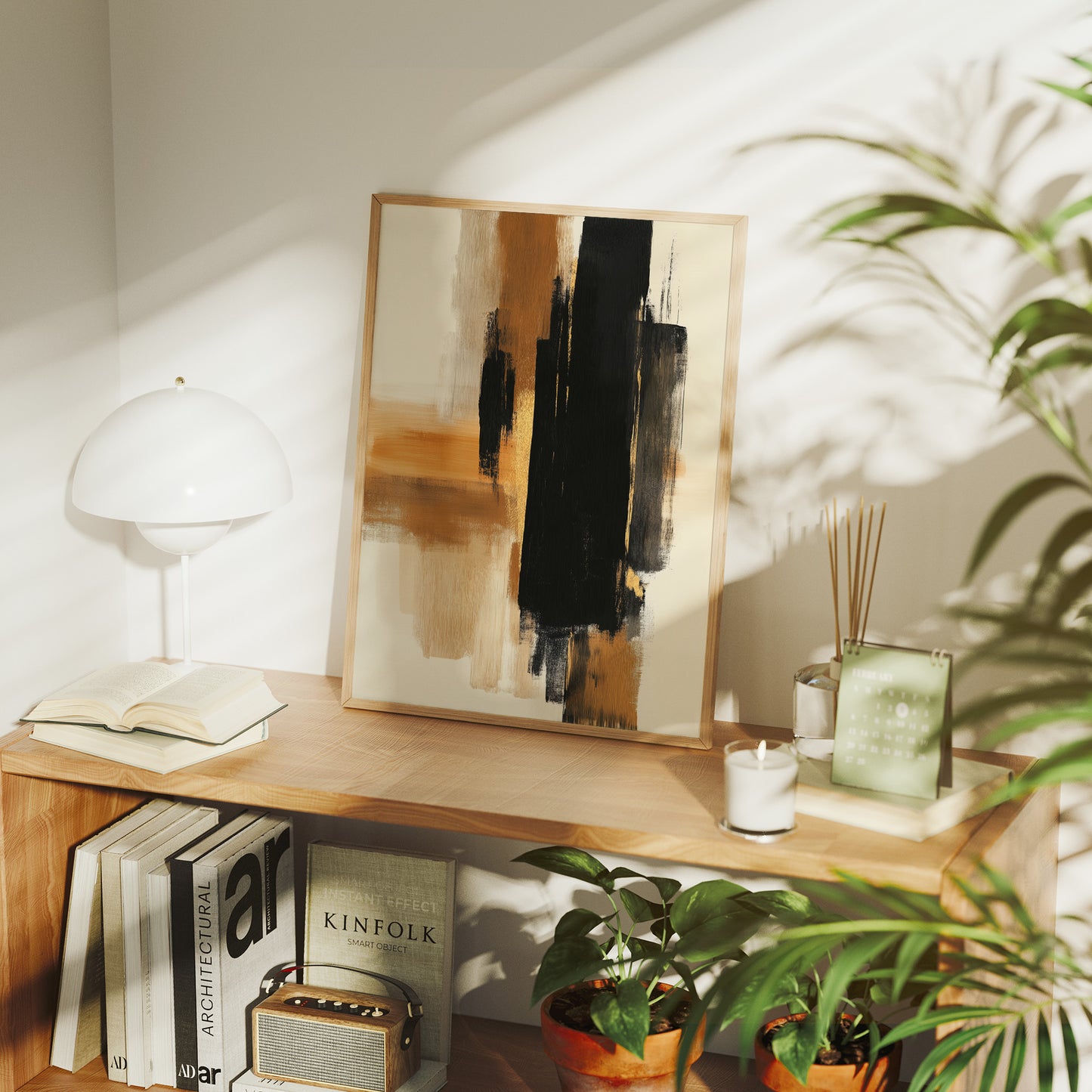 Brushstrokes Dance In Golden Light