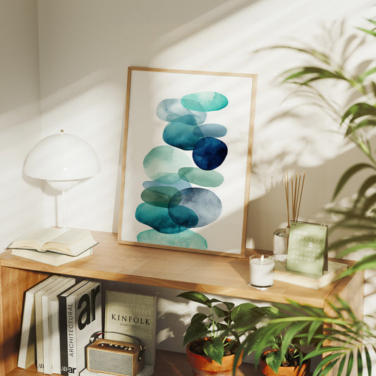 Ocean Stones Float Through Morning