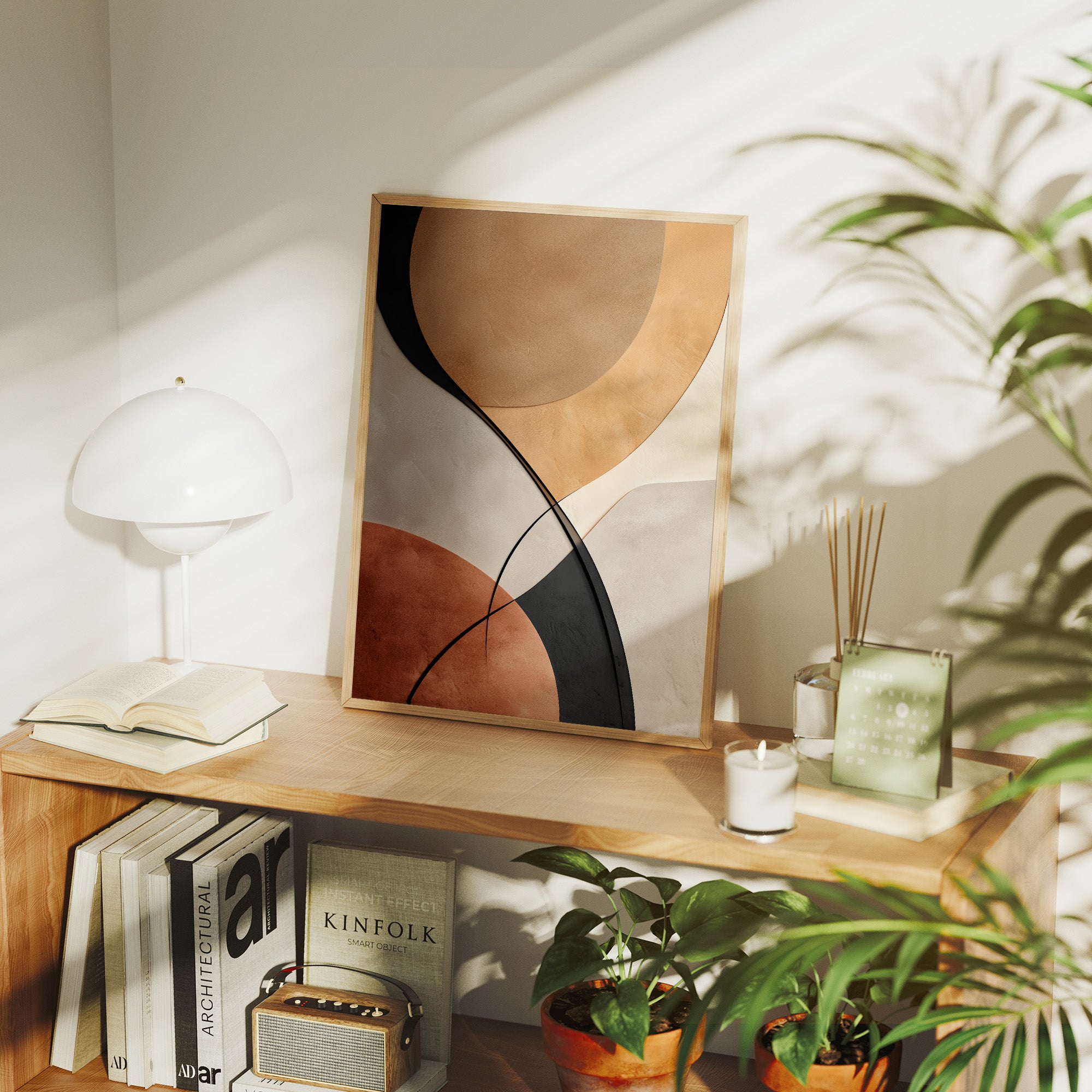 Curves Dance In Terracotta Light