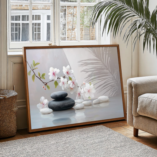 Cherry Blossoms Dance With Stones