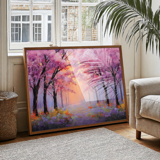 Cherry Blossoms Paint The Dawn Path