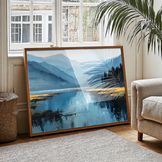 Mountain Lake Holds Evening's Secrets