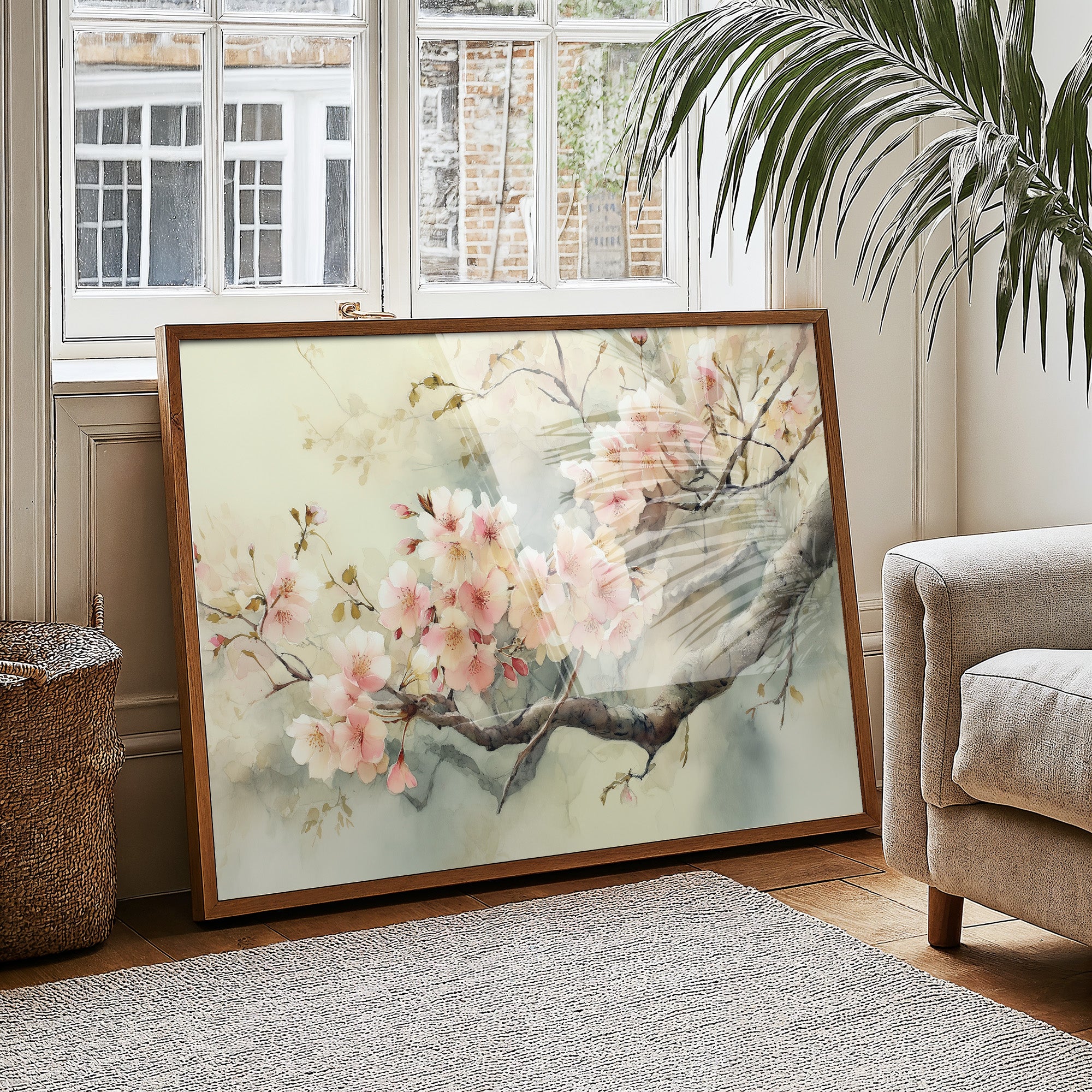 Cherry Blossoms Paint Morning Peace