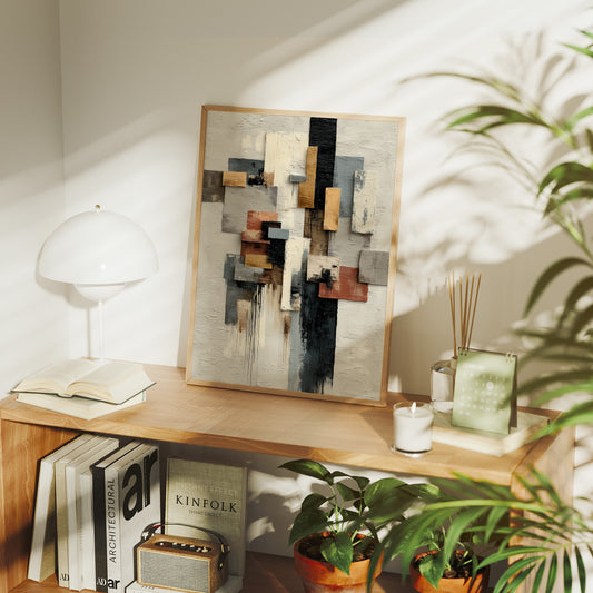 Sunlit Corner Bar Meets Abstract Dawn