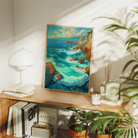 Coastal Cliffs Meet Turquoise Tides